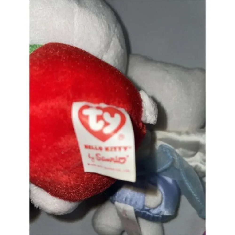 Christmas Hello Kitty Ty Beanie Baby Santa‎ Hat Bow & Wreath 2011 & 2000 Angel